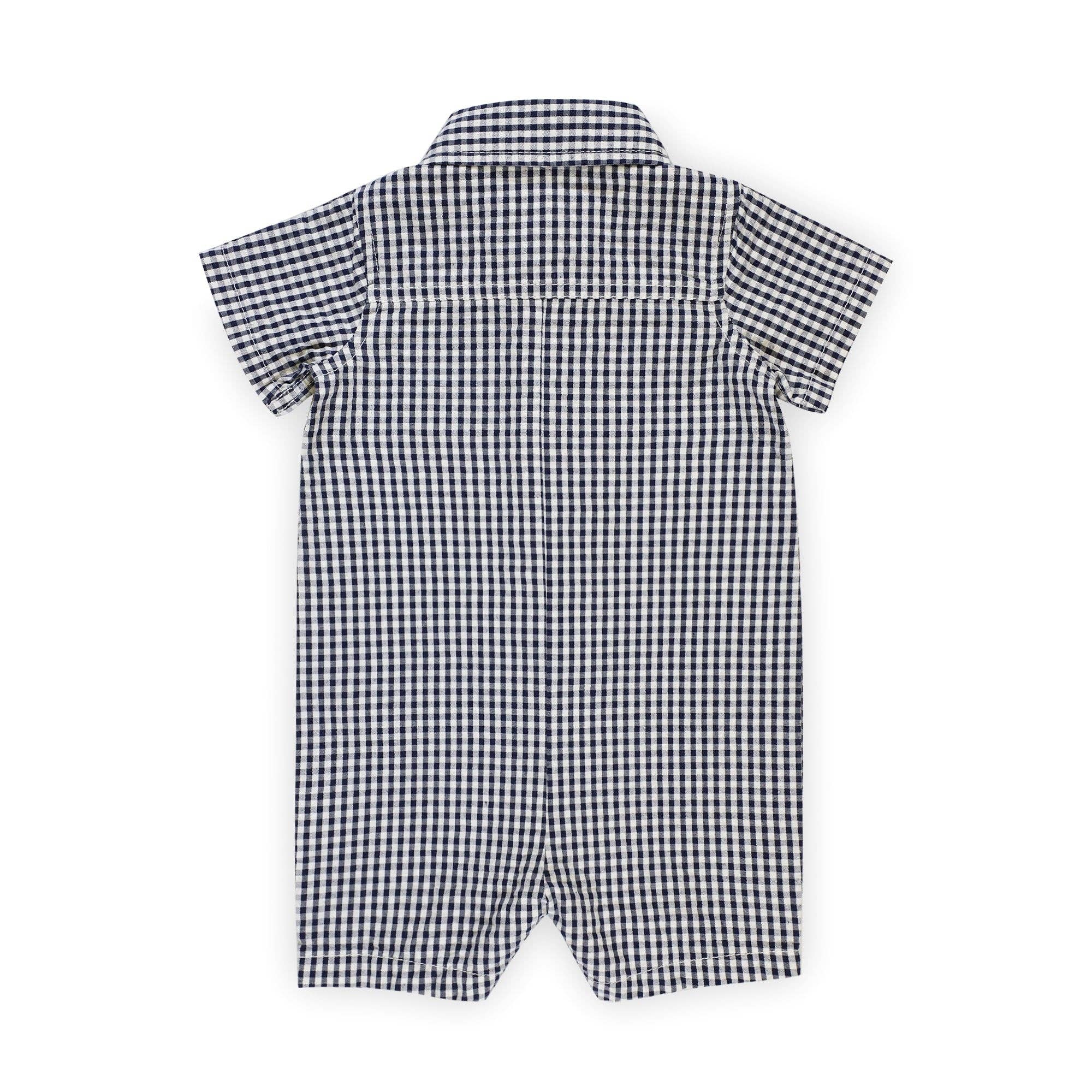 Image of Hope and Henry - Organic Seersucker Button Front Romper